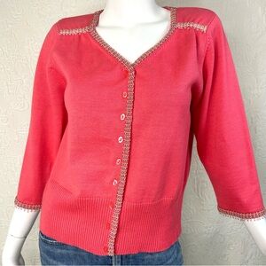 Design Options by Philip & Jane Gordon VTG Coral Beaded Cardigan